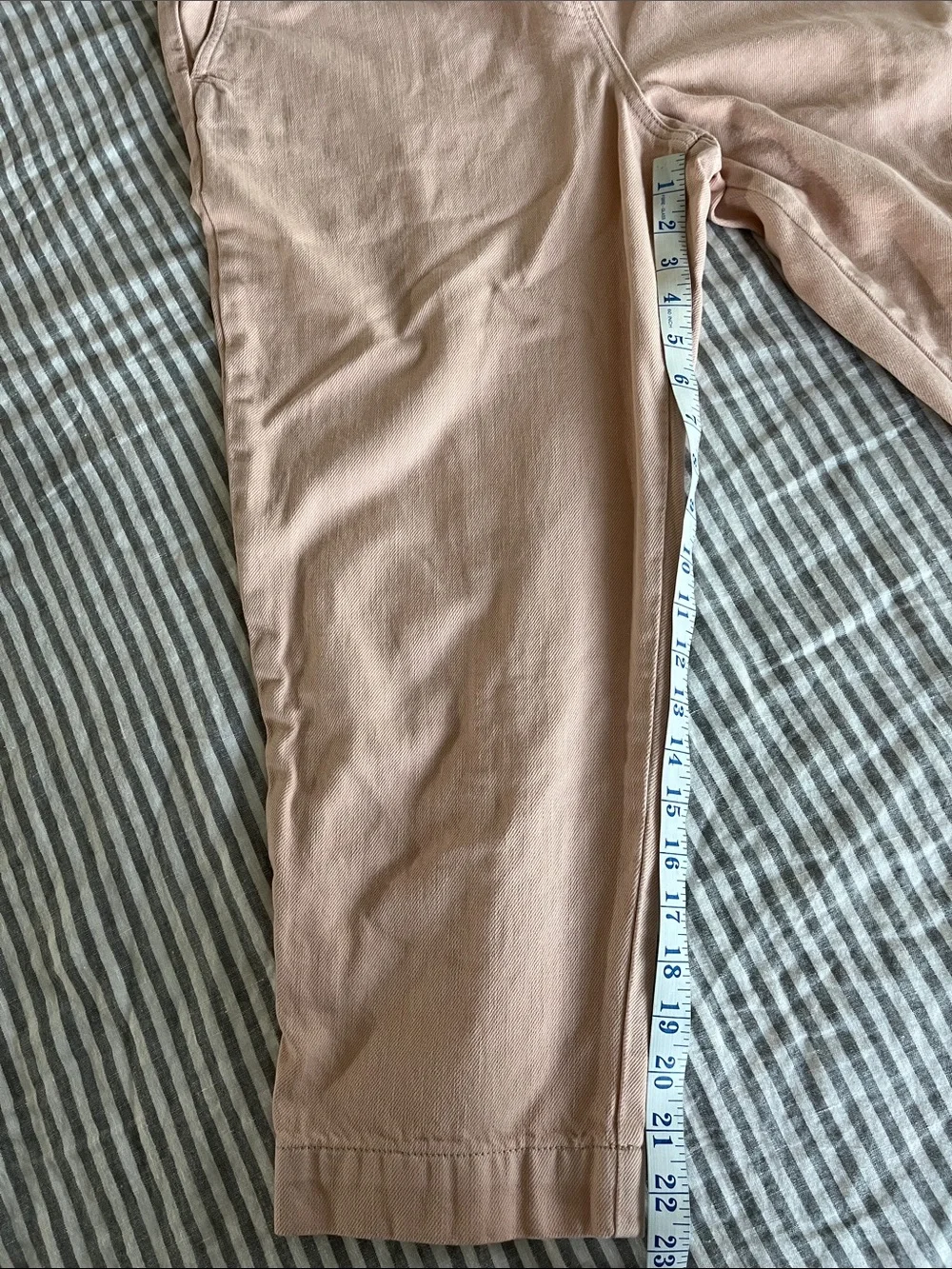 Hatch Collection Maternity Underbelly Denim Cropped/tapered Pants Blush Pink